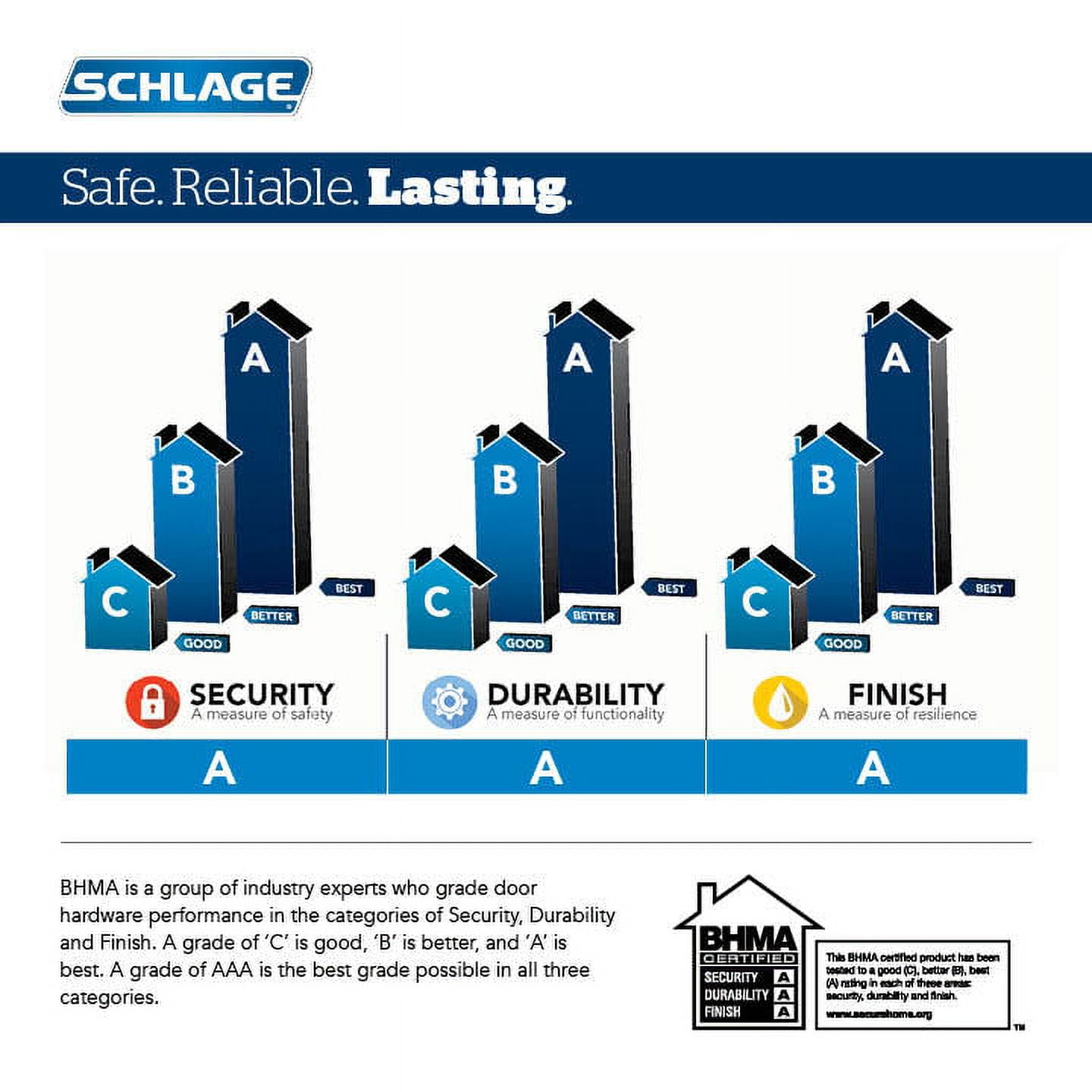 Schlage FC172AND619ALD Custom Andover Non-Turning Two-Sided Dummy Door Knob Set - Nickel