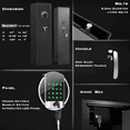 thumbnail image 3 of Kavey 5-6 Gun Safe, Fingerprint Gun Safe with Inner Cabinet, Long Gun Safe with Adjustable Shelf & Pistol Bag, Gun Cabinet for Shotguns with Dual Alarm System & Mute Mode, 3 of 11