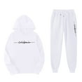 thumbnail image 4 of Zylarhe Girls Boys Sweatshirt Stylish Girls Winter Outfits Set Printed Hooded Sweatshirt Ensemble For Casual Wear Ages 1 To 9 With Easy Care Instructions White 8-9 Years, 4 of 4