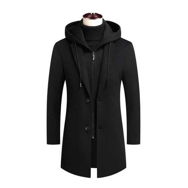 Knee length hot sale wool coat mens