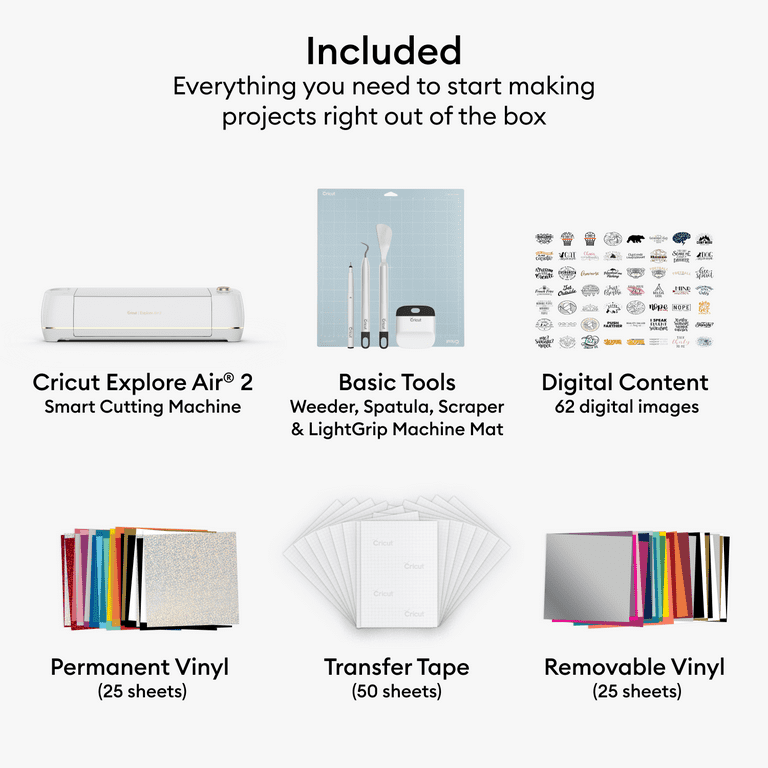 Cricut Explore Air Smart Cutting Machine Bundle with Vinyl
