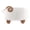 white, variant on JWH 3D Soft Plush Ram Pillow in White and Brown Cuddly Decorative Cushion 12x20inches for Room Bedding Decoration