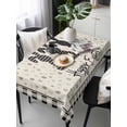thumbnail image 2 of Black Grey Easter Rectangle Tablecloth, Polka Dot Bunny Spring Vintage Plaid Checkered Waterproof & StainResistant Tablecloth, Washable Oil-proof Table Cover for Dining/Party/Wedding/Buffet 60x120 In, 2 of 9