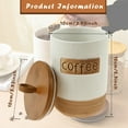 thumbnail image 2 of Grusce Ceramic Food Storage Containers with Lid, Modern Farmhouse Kitchen Decor, Countertop Food Storage Caddy Organizer, 27oz Coffee Bean Storage, Coffee Container for Coffee Holder, 2 of 11