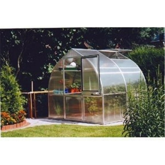 Exaco RIGA 7' x 7'8" x 7' Dome Greenhouse, Heavy-Duty Aluminum Frame Polycarbonate Glazing