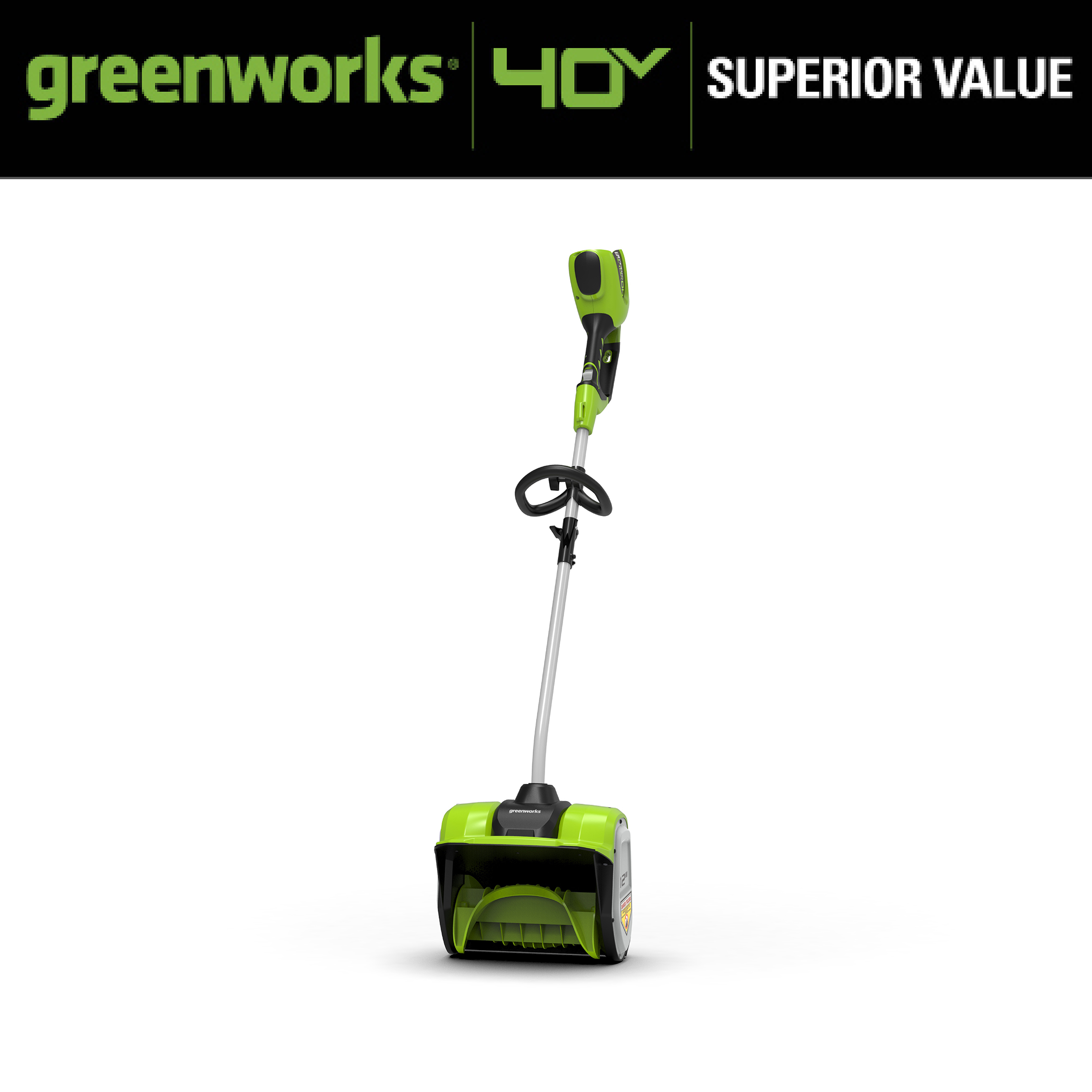 Greenworks 12" 40V Single-Stage Battery Powered Push Snow Blower - image 3 of 8