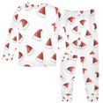 thumbnail image 2 of FORMRS Long Sleeve Top and Pants Pajama Set for Niños 2-Piece Sleepwear, Sizes 18M-8Y, Cute Santa Hats Pattern, 2 of 6