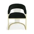 thumbnail image 2 of Modrest Linda Upholstered Modern Velvet Dining Chair in Black/Gold, 2 of 4