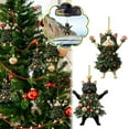 thumbnail image 6 of Pekkaxy Acrylic Black Cat Christmas Ornament, Festive Tree Decoration Gift for Pet Lovers, 6 of 8