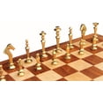 thumbnail image 6 of StonKraft 16" X 16" Collectible Rosewood Wooden Chess Game Board Set + Brass Pieces, 6 of 8