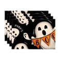 thumbnail image 2 of HaiSphere Halloween Placemats Set Linen Tablecloth for Dining Table - Stain Resistant Easy Clean Heat Insulated Halloween Decorations Indoor Kitchen Restaurant Home,C, 2 of 6