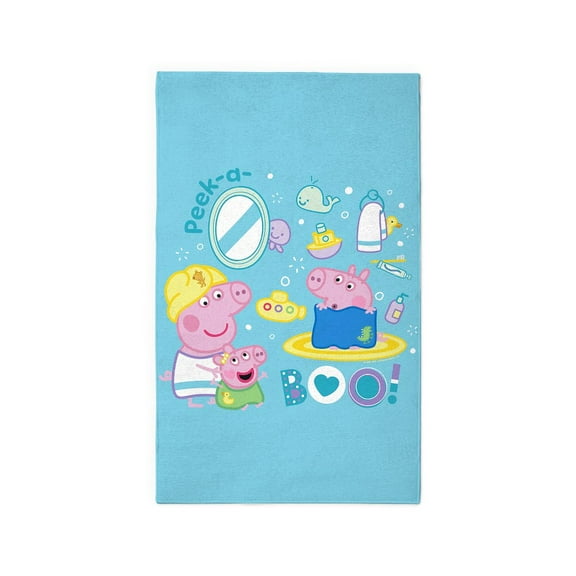 CafePress - Peppa Pig: Bath Time - 3'x5' Decorative Area Rug, Fabric Throw Rug