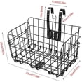 thumbnail image 4 of Bike Basket Metal Bike Trunk Foldable Bike Shopping Basket for Handlebars and Rear seat Frame Hanging Basket Equipped with Storage Bag. Good for Shopping  Riding Gear  Mountain Bikes and, 4 of 6