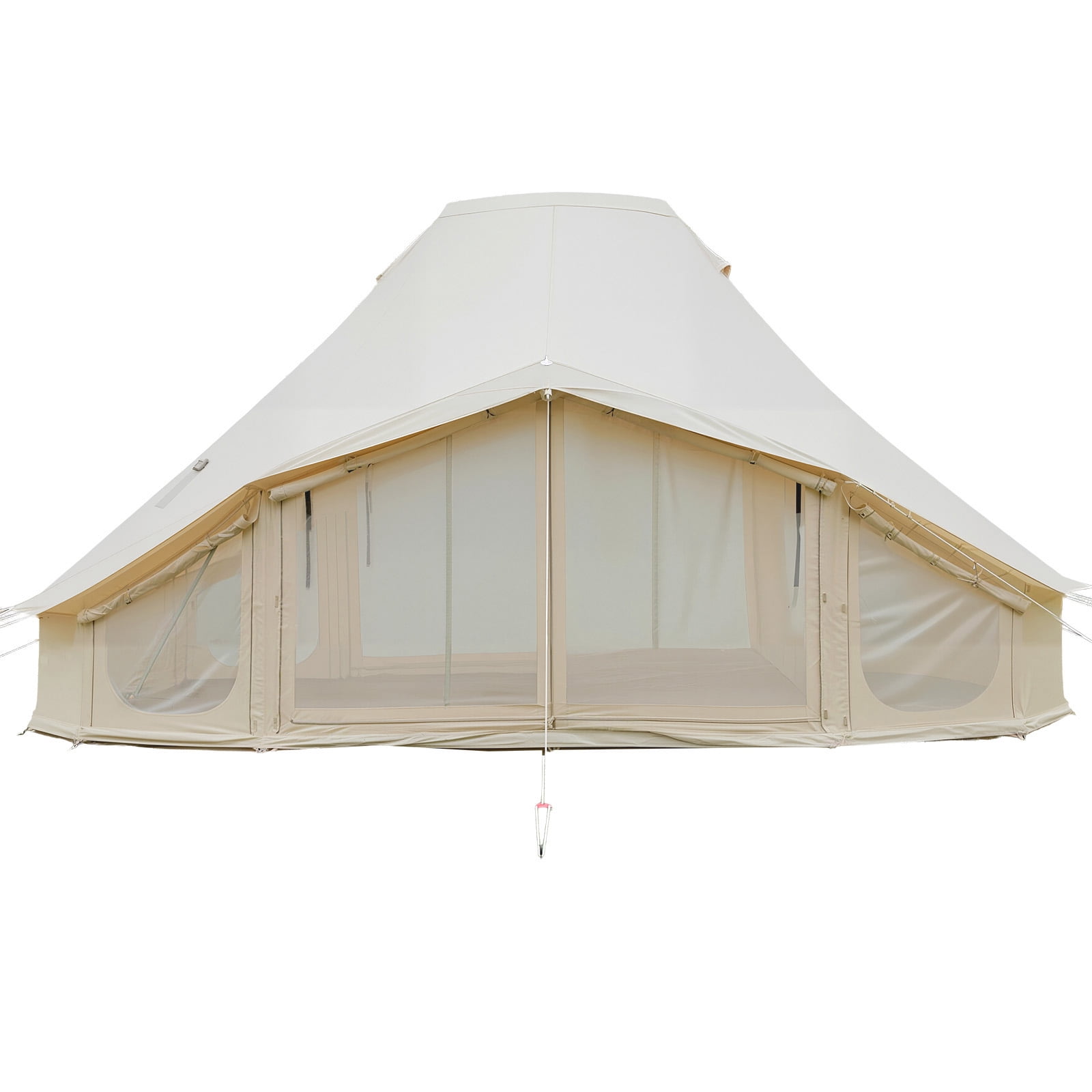 キャンプ  アウトレット Bushtec Adventure, Camping Tent, 6 Person, 7 ft Green Canvas