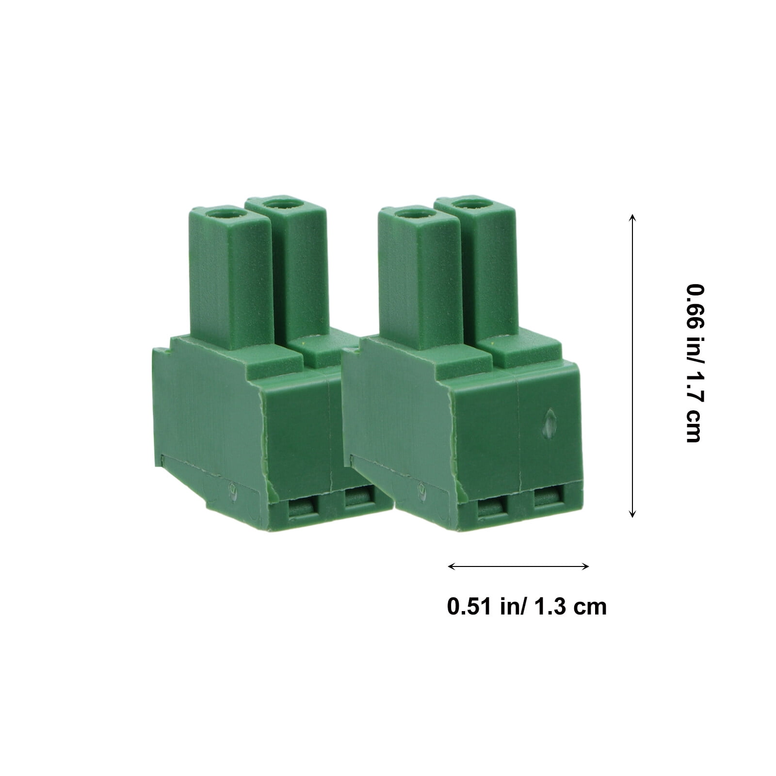 FRCOLOR  50 Pcs Straight Pin Terminal Blocks Electrical Accessory Wiring PCB Connector Terminals Green