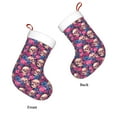 thumbnail image 3 of Balery Skull rose blue flower Pattern Christmas Stockings with Initials, 18" Large Knit Christmas Stocking,Xmas Stocking for Kids, Holiday and Family Stocking, 3 of 7