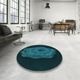 thumbnail image 4 of Ahgly Company Machine Washable Indoor Rectangle Transitional Dark Cyan Green Area Rugs, 5' x 8', 4 of 7