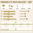 thumbnail image 7 of Curtain Rods For Windows 32-144 Inch  1 Adjustable Flash Rod Set With Brackets Easy Install, 7 of 7
