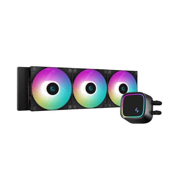 Matsuzay Enfriador líquido de CPU de base más grande para una transferencia de calor más eficiente Radiador de refrigeración por agua de Juegos de teclado y mouse para computadora negro 360 ARGB