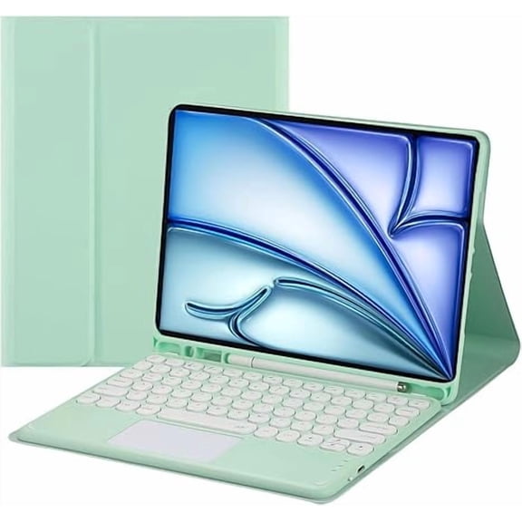 Keyboard Case for iPad Air 11"/10.9", Touchpad Cover (Green)