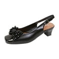 thumbnail image 5 of PEERAGE Cathy Women's Wide Width Leather Slingback Dress Pumps with Bow, 5 of 8