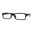 thumbnail image 1 of Classic Narrow Rectangular Spring Hinge Horned Powered Reading Glasses Black +1.5, 1 of 4