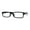 Black +1.25, variant on Classic Narrow Rectangular Spring Hinge Horned Powered Reading Glasses Black +1.75