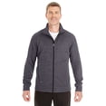 thumbnail image 1 of North End NE704 Men's Amplify MÃ©lange Fleece Jacket - Carbon/ Blk 456 - Large, 1 of 2