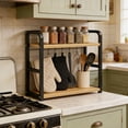 thumbnail image 4 of Oefntac Kitchen Rack Two Layer Household Metal Storage Rack Spice Rack Suitable for Kitchen Item Storage, 4 of 6