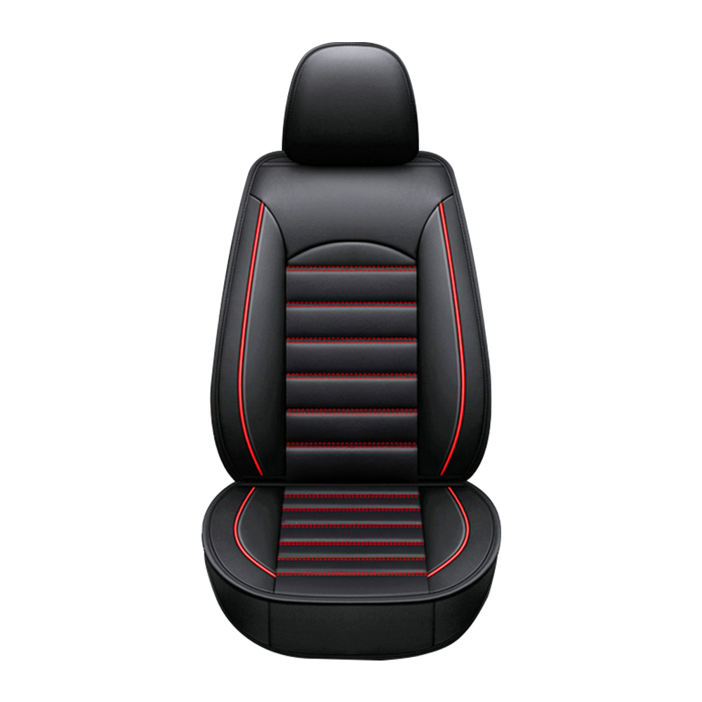 PEPWELL 5Pack Nappa Leather Full Set Car Seat Covers, Universal Fit for Cars/SUV/Sedans, Waterproof Breathable 3D Luxury Design with Airbag Compatibility