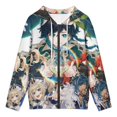 thumbnail image 3 of Genshin Impact Jacket Casual Oversized Hoodie Stylish Zipper Hooded Sweatshirt Warm Loose Outerwear 4XL, 3 of 8
