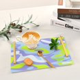 thumbnail image 6 of Iauyy Modern Square Bathroom Tray with Handles - Acrylic & Aluminum Alloy Vanity Countertop Organizer ，Lavender Blue, 6 of 7