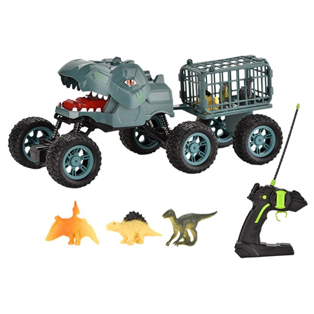 Coche de Dinosaurio Teledirigido Zulema Alimentado Por Batería para Niños Verde Coche de dinosaurio RC