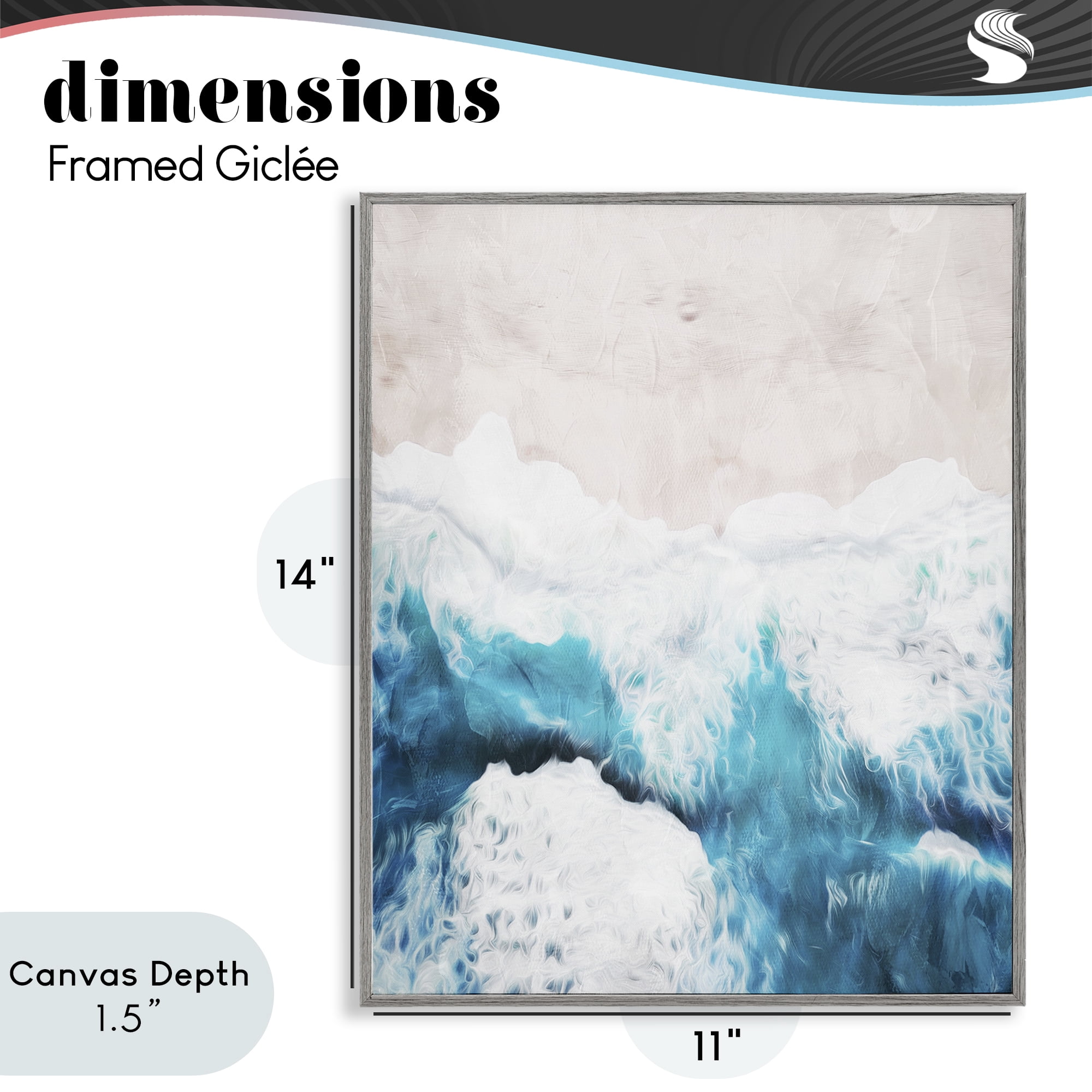 Stupell Industries On The Beach Aerial Gray Framed Giclee Art, design by Milli Villa