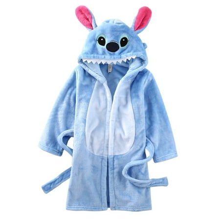 New Christmas Lilo Stitch Baby Hooded Bathrobe Infant Bath Towel Wrap Costume