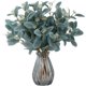 thumbnail image 1 of Nvzi 12 tallos artificiales de eucalipto, hojas de eucalipto de seda sintética de 50 cm con bayas, plantas verdes y decoraciones florales (azul cielo), 1 of 5