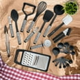 thumbnail image 4 of Lux Decor Collection 23 Pieces Cooking Utensils Set, Kitchen Utensils Sets of Nylon and Stainless Steel Utensils Set Pack of 1, Black Utensils Set, 4 of 8