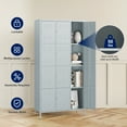 thumbnail image 5 of AUHUP Metal Locker for Employees with lock, Industrial Steel Storage Locker for School Gym Home Office Staff, Gray-12 Doors Metal Storage Cabinet, 5 of 10