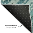 thumbnail image 5 of Addison Rugs Mayfield Premium Machine Washable Transitional Tribal Teal Rectangle Rug, 9' x 12', 5 of 6