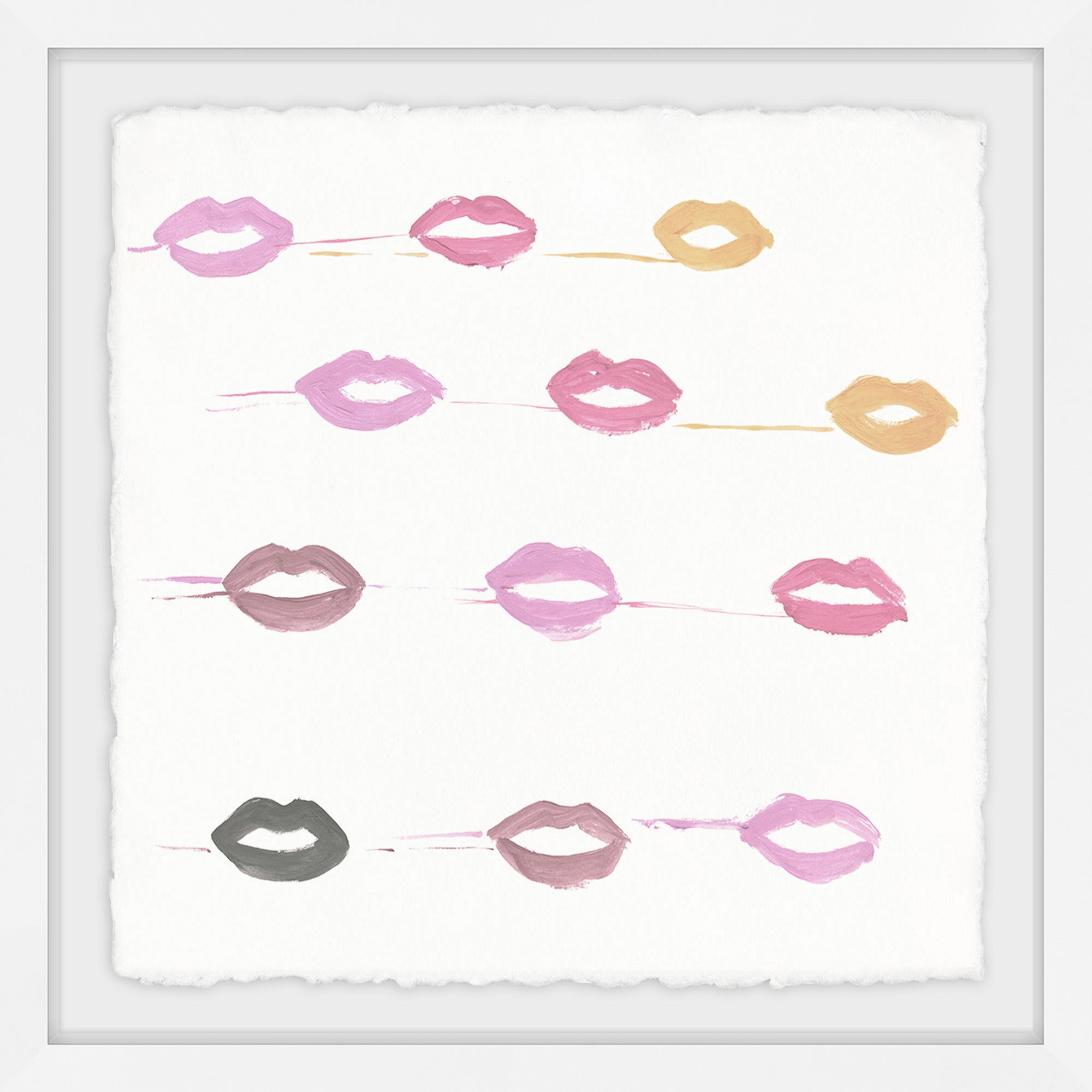 Flying Lips II Framed Painting Print