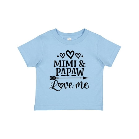 

Inktastic Mimi and Papaw Love Me Gift Toddler Boy or Toddler Girl T-Shirt