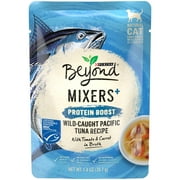 (16 Pack) Purina Beyond Cat Broth High Protein, Grain Free Cat Food Topper, Mixers+ Pacific Tuna Recipe, 1.4 oz. Pouches