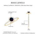 thumbnail image 6 of Rosec Jewels Real Black Opal Promise Ring for Women - Black Opal Diamond Ring - AAA Grade - Ready to Gift for Valentines Day, 14K Yellow Gold, US 9.50, 6 of 10