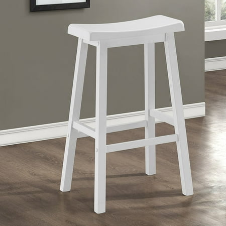 Monarch 29u0022 White Saddle Barstool (2 pack)
