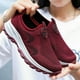 thumbnail image 4 of Zapatos casuales de mujer Malla transpirable Slip-On Light para verano (Rojo 38) Likrtyny Tenis De Mujer Tenis De Hombre, 4 of 5