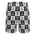 thumbnail image 6 of Kdxio Nautical Anchors1 Pattern Mens Casual Shorts - Drawstring Summer Beach Sports Shorts for Men, 6 of 9