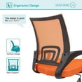 thumbnail image 5 of Walnew Mid Back Office Desk Chair with Lumbar Support Computer Ergonomic Mesh Chair with Armrest (Orange), 5 of 7