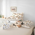 thumbnail image 5 of Feelyou Funny Cute Ghost Bedding Comforter Set 7pcs for Kids, Rustic Groovy Floral Queen Bedding Sets, Halloween Bat Pumpkin Reversible Queen Sheet Sets, Microfiber Bedroom Decor, 5 of 7