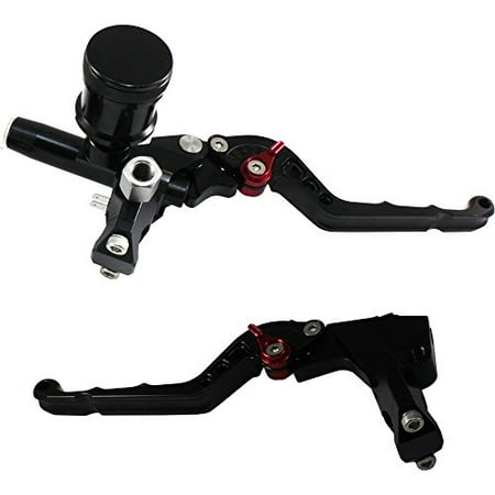 Billet Brake - Honda Ruckus Zoomer Billet Aluminum Front Disc Rear Drum Gloss Black Brake Levers Made by Kage Racing