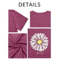 thumbnail image 4 of XCHQRTI Plus Size Daisy Women Tshirt Graphic Oversized Tees Short Sleeve Casual Tee, 4 of 8